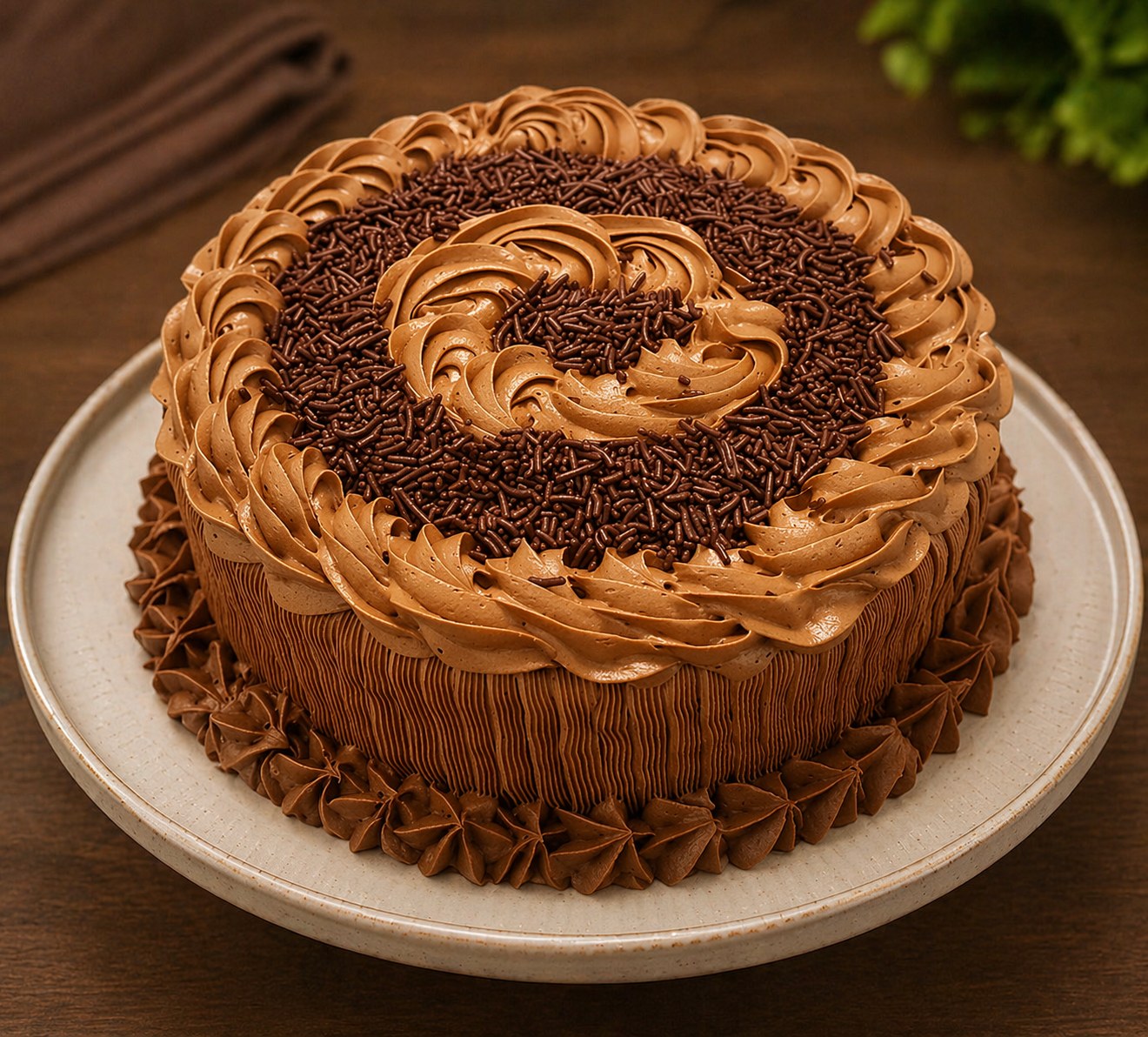 Bolo inteiro de chocolate